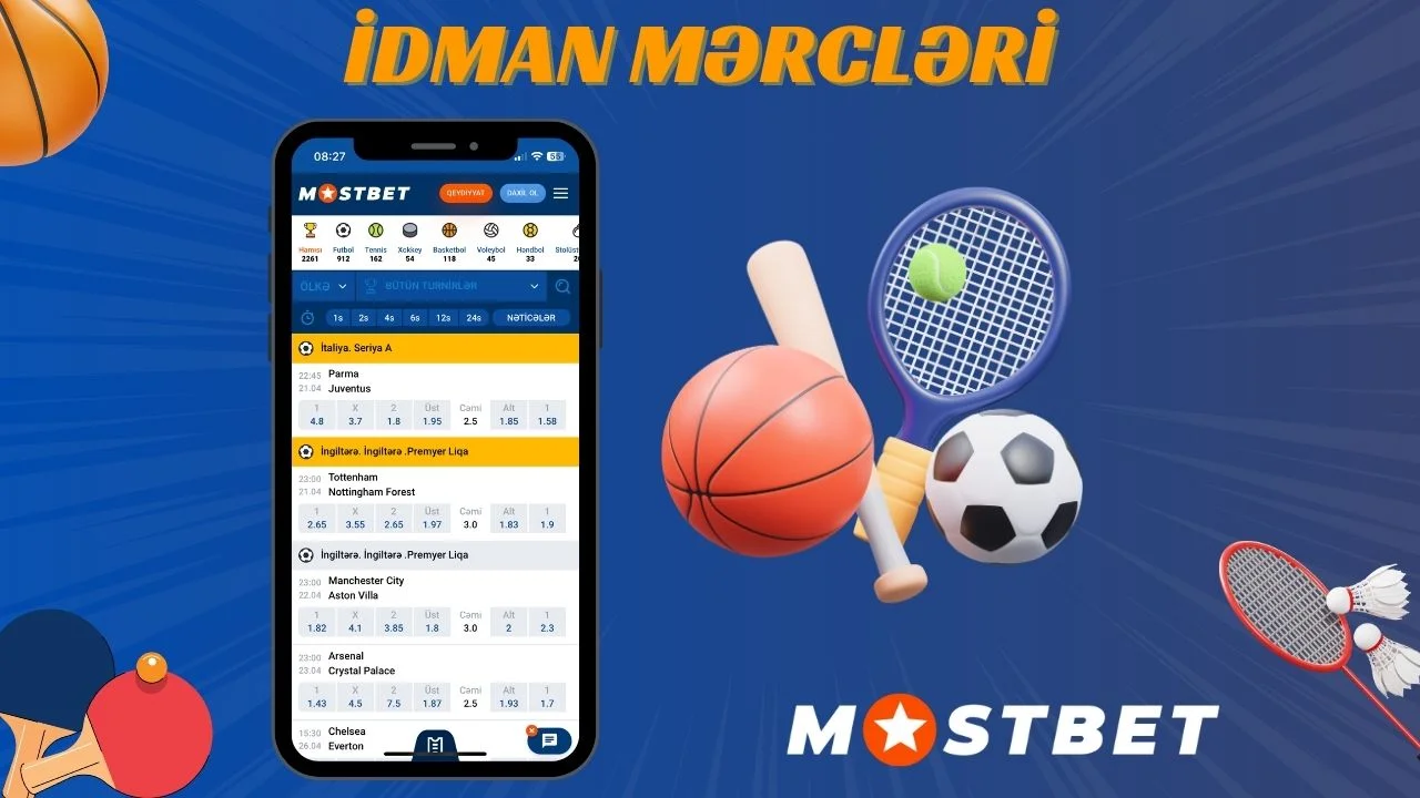 Mostbet idman mərc seçimləri